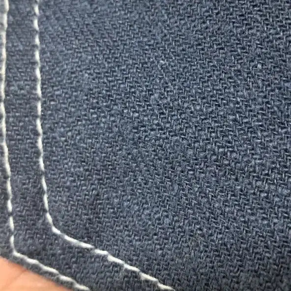 [BUNJANG] Unbranded Cotton Linen Blend Navy Dress / 면.마 원피스ㅡ55.66