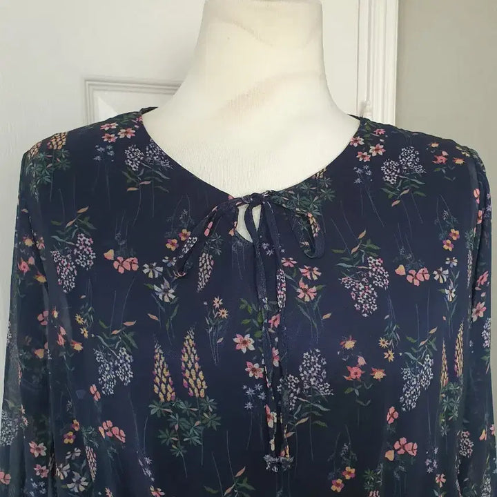 [BUNJANG] Visit in New York Chiffon Dress / (거의새거)비지트인 뉴욕 쉬폰원피스 55~66반
