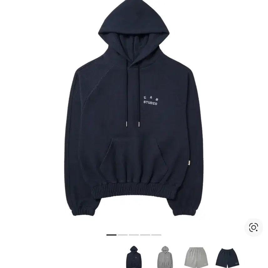 [BUNJANG] IAB Studio Herringbone Hoodie Navy White XL / 아이앱 스튜디오 헤링본 후드 네이비 화이트 XL 미시착새상품