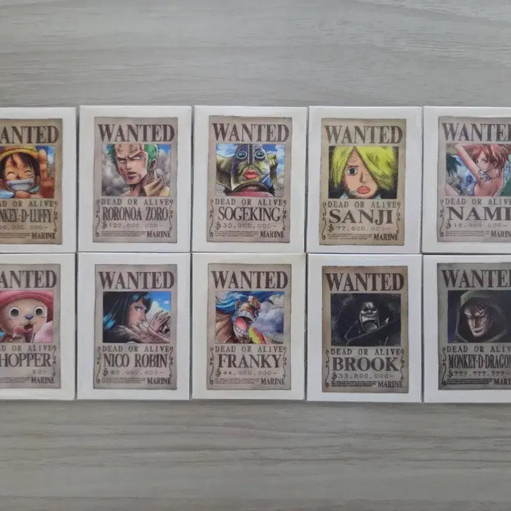 [BUNJANG] Shani One Piece Wanted Poster Stickers Bundle Set / 원피스 샤니 수배서 하자 띠부씰(띠부실) 10종 일괄 판매