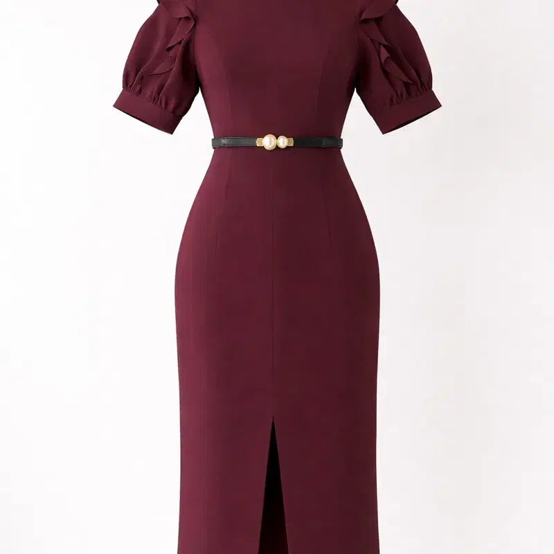 [BUNJANG] MOJO.S.PHINE Frill Puff Long Dress / 정품 모조에스핀(MOJO.S.PHINE) 프릴 퍼프 롱원피스 하객룩