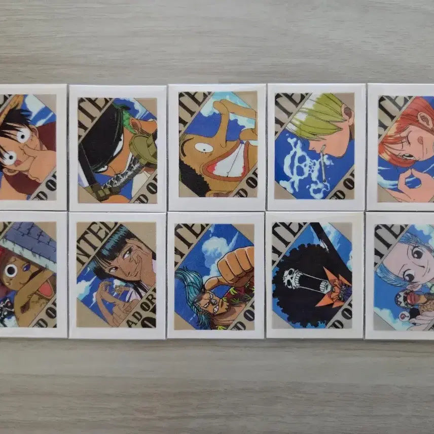 [BUNJANG] Shani One Piece Defect Tteokbokki Stickers Bundle Set / 원피스 샤니 아이캐치 하자 띠부씰(띠부실) 10종 일괄 판매
