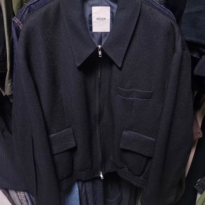 [BUNJANG] Bellier Diagonal Blouson Jacket XL / 벨리에 다이에그널 블루종 자켓 XL
