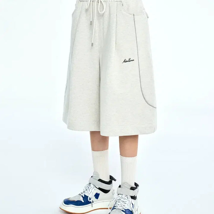 [BUNJANG] Ader Error TEVER LOGO Hoodie &amp; Sweatshorts Set Oatmeal / (마지막 인하) 아더에러 TEVER LOGO 스웻 셋업