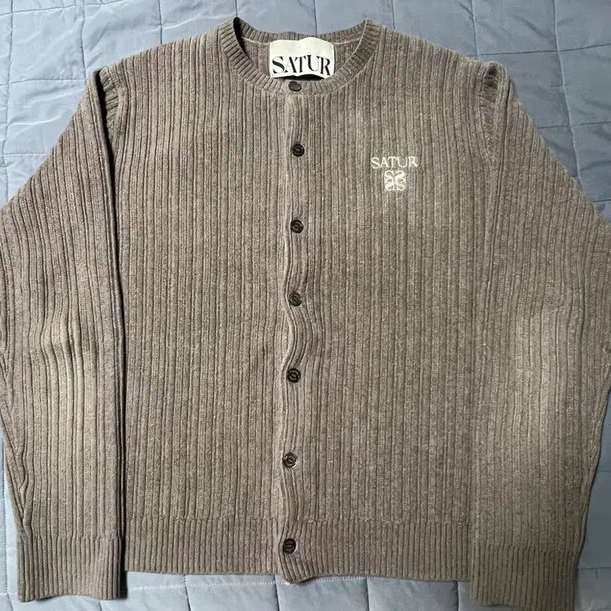[BUNJANG] XL Fleece Crewneck Cardigan Charcoal / [XL]세터 플리스 크루넥 가디건 차콜