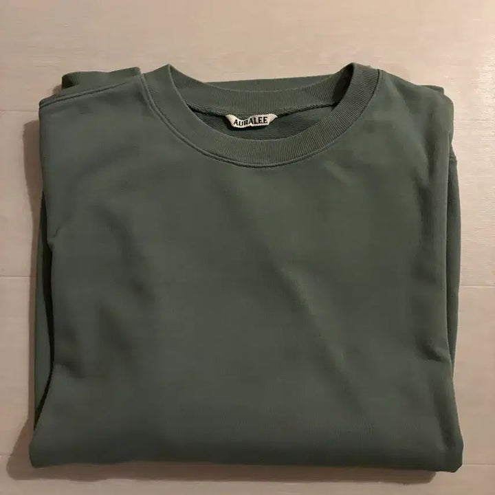 [BUNJANG] Auralee Super High Gauze Sweat P/O (Dusty Green) Size 4 / 24ss 오라리 SUPER HIGH GAUZE SWEAT P/O 4