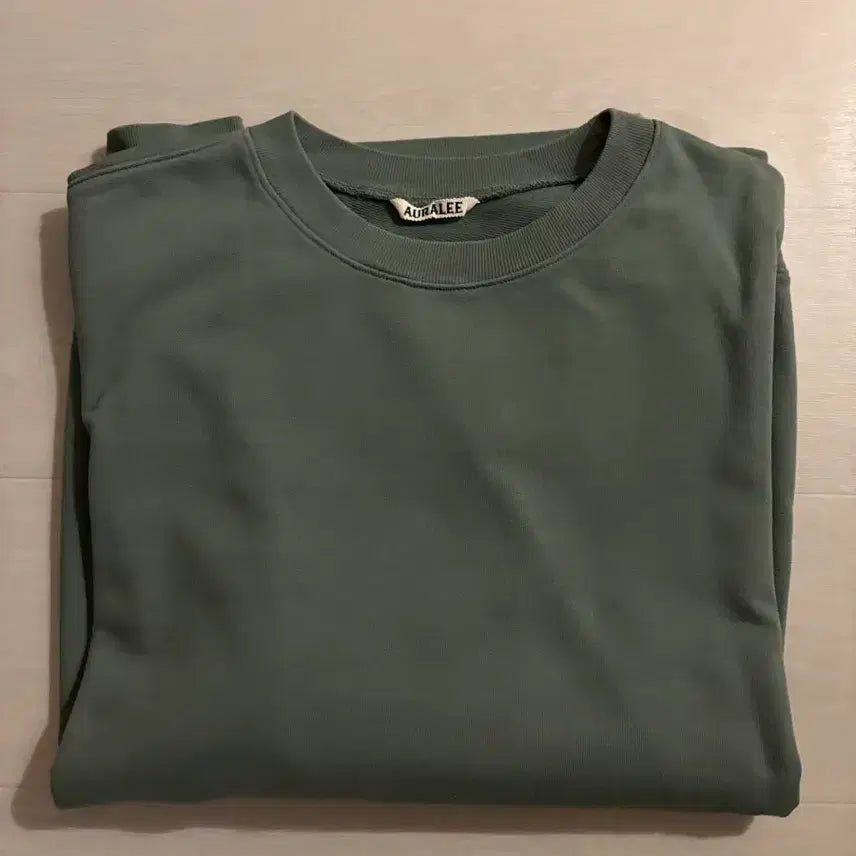 [BUNJANG] Auralee Super High Gauze Sweat P/O (Dusty Green) Size 4 / 24ss 오라리 SUPER HIGH GAUZE SWEAT P/O 4