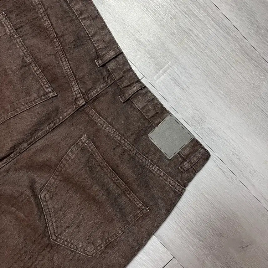 [SOLD OUT] [31] 25fw 자라 워싱 프린트 배기핏 팬츠 브라운
