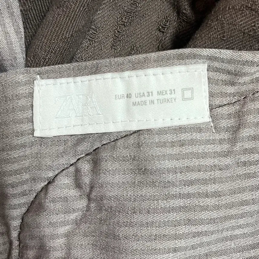 [SOLD OUT] [31] 25fw 자라 워싱 프린트 배기핏 팬츠 브라운
