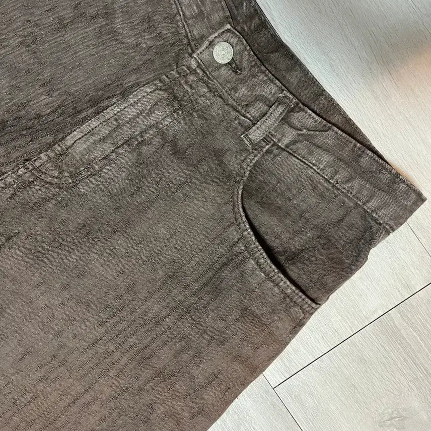 [SOLD OUT] [31] 25fw 자라 워싱 프린트 배기핏 팬츠 브라운