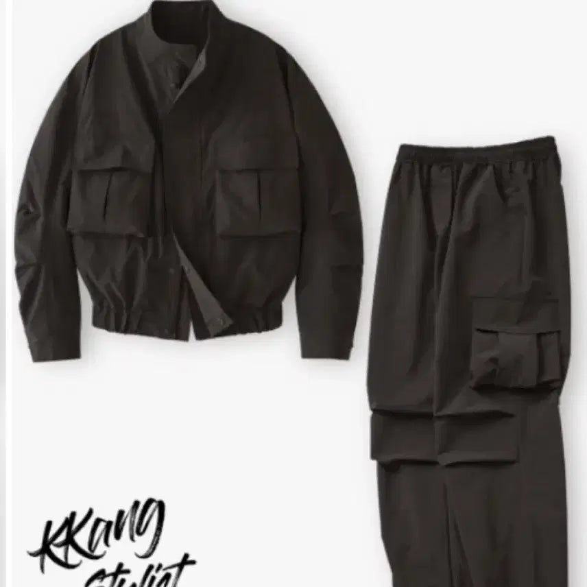 [BUNJANG] LafargeStore Windcell Big Pocket Crop Jacket &amp; Parachute Pants (M) / 라퍼지스토어 윈드셀 빅포켓 크롭자켓&amp;파라슈트 팬츠 (M)