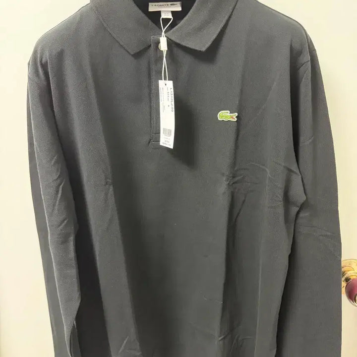 [BUNJANG] Lacoste Classic Fit Long Sleeve Polo Shirt / 라코스테 클래식핏 긴팔 카라티 블랙/네이비/화이트 XL