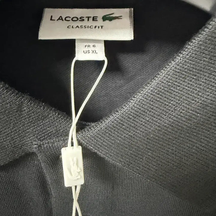 [BUNJANG] Lacoste Classic Fit Long Sleeve Polo Shirt / 라코스테 클래식핏 긴팔 카라티 블랙/네이비/화이트 XL