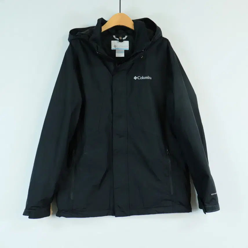 [SOLD OUT] Columbia 블랙 바람막이 자켓 후드 아웃도어 95 M