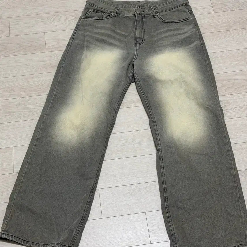[BUNJANG] Richmood MOODJEAN 021 Vanilla Washed Wide Jeans / 리치무드 32사이즈) MOODJEAN 021 바닐라 워싱 와이드 진 팬츠