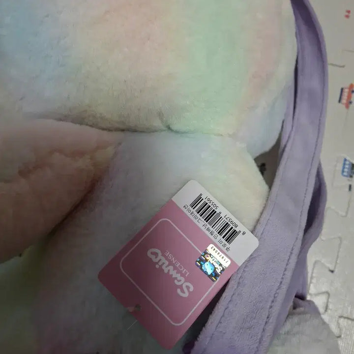 [BUNJANG] Kuromi Rainbow Plush Backpack / 쿠로미 레인보우 인형 백팩 가방