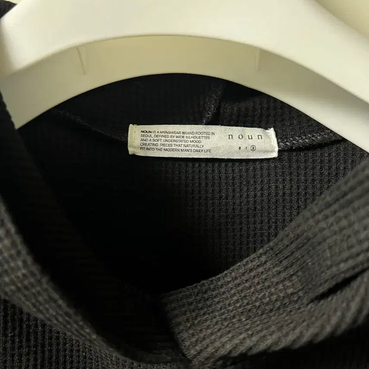 [BUNJANG] Known Waffle Hoodie Black Size 2 / 노운 와플 후드 티셔츠 2사이즈
