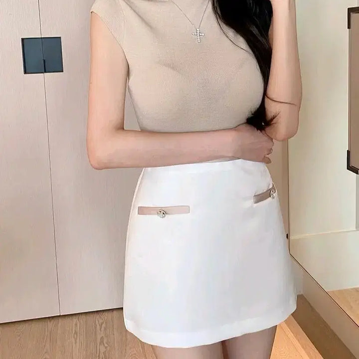 [SOLD OUT] 수입의류 로썸제이 실크새틴치마