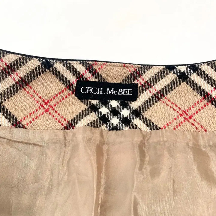 [BUNJANG] Cecil Mcbee Pleated Mini Skirt / Cecil mcbee 버버리깔 플리츠스커트세실맥비스커트숏스