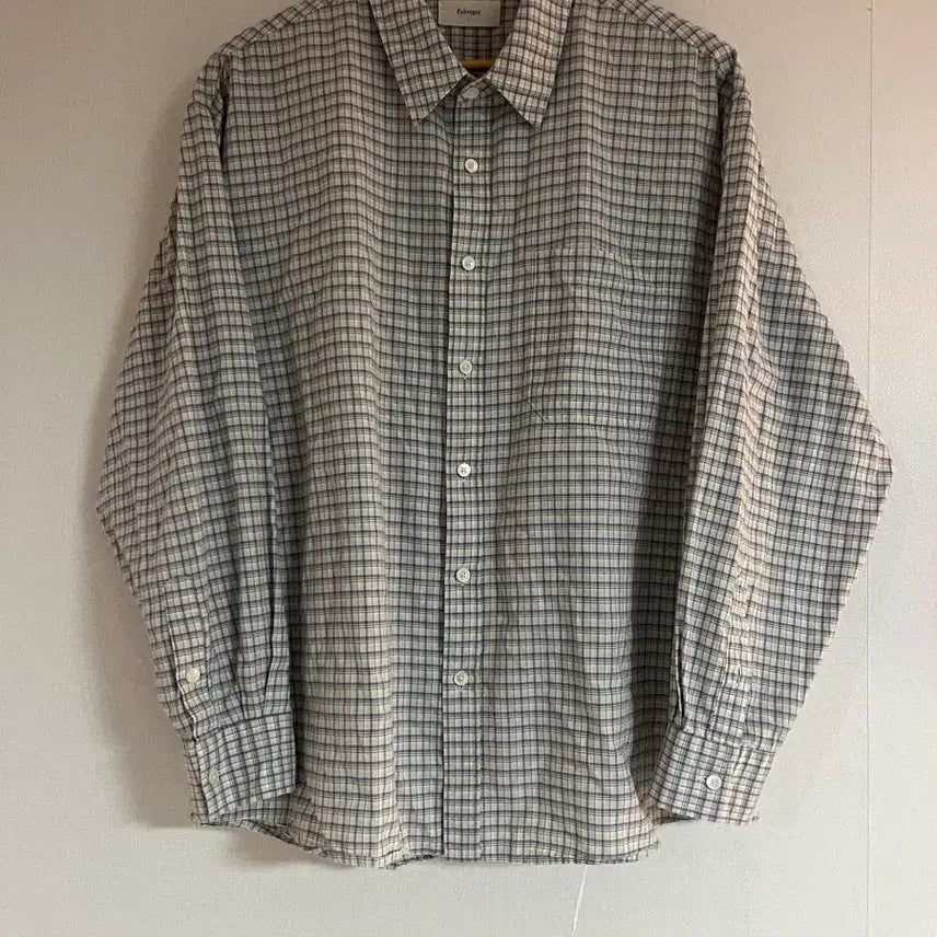 [SOLD OUT] [3] 파브레가 퍼니셔 체크 셔츠 아이보리