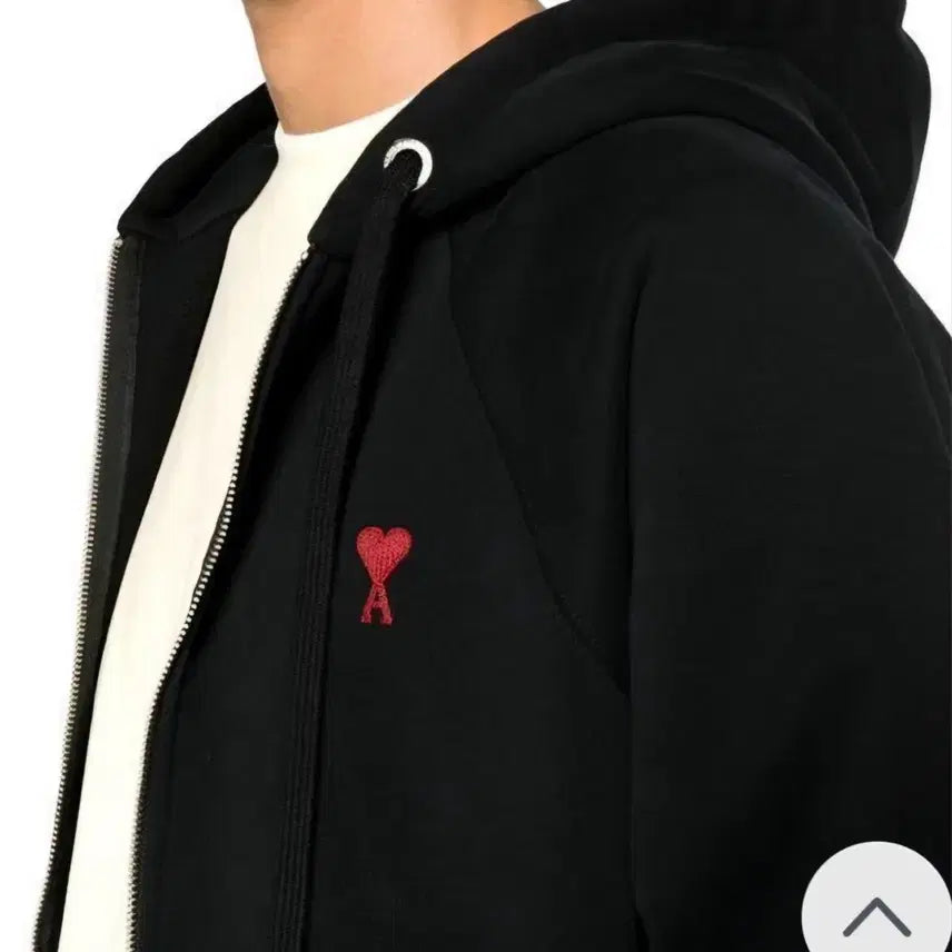 [BUNJANG] Ami Small Heart Logo Hoodie Zip-up / 무배 정품/새상품 아미 스몰 하트 로고 후드집업 블랙/그레이/네이비