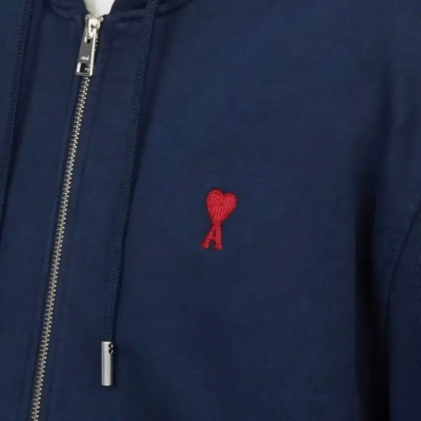 [BUNJANG] Ami Small Heart Logo Hoodie Zip-up / 무배 정품/새상품 아미 스몰 하트 로고 후드집업 블랙/그레이/네이비