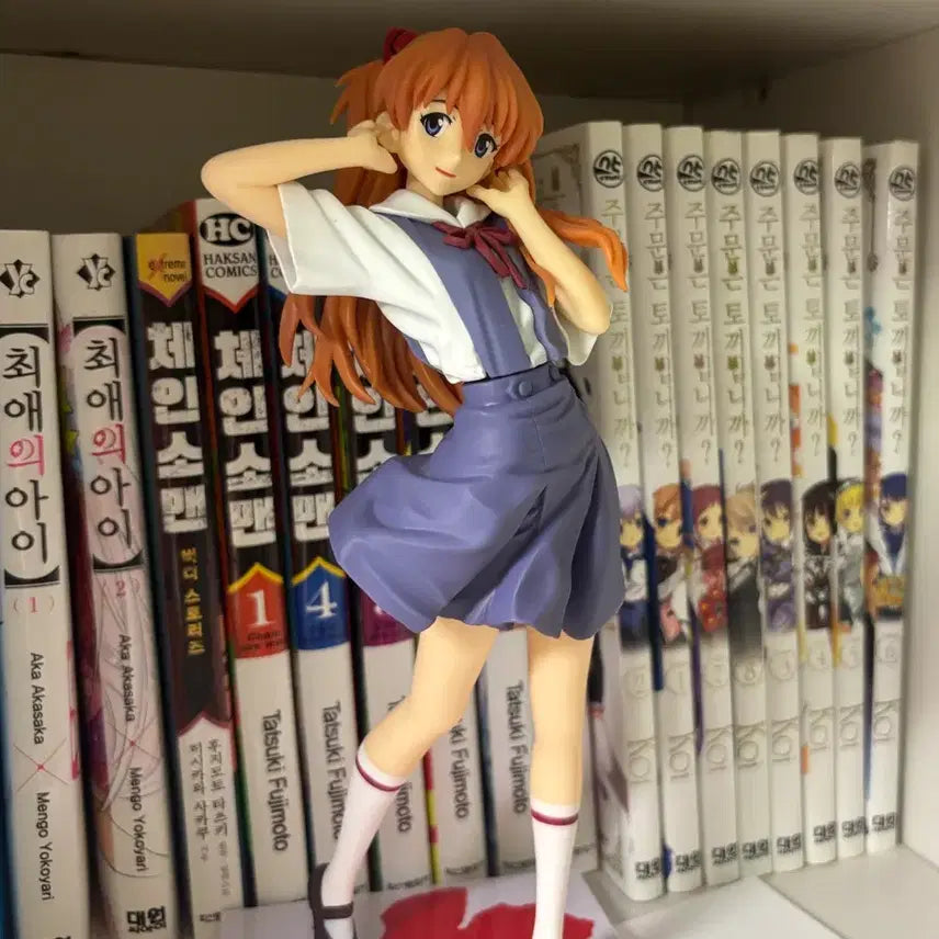 [BUNJANG] Evangelion Asuka Sega School Uniform Figure / 에반게리온 소류 아스카 교복 세가 피규어 판매 고전 미소녀