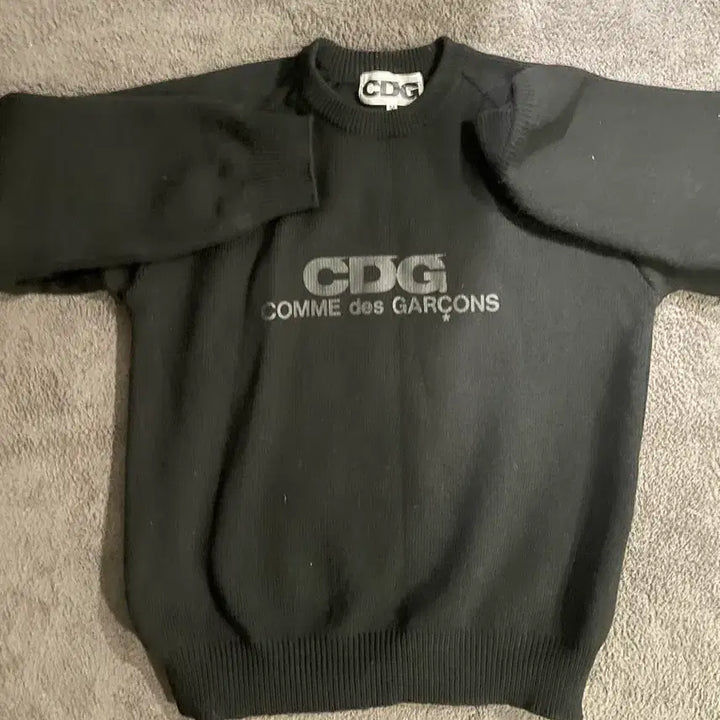 [BUNJANG] Comme des Garçons CDG Black Knit Sweater / 꼼데가르송 CDG 블랙 니트