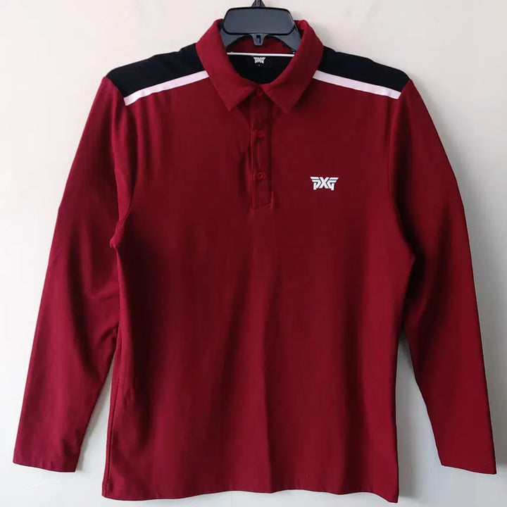[BUNJANG] PXG Golf Polo Shirt / PXG L/100 골프 폴로 티셔츠/춘추용 약기모. RD. +B.