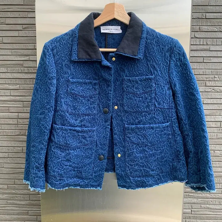 [BUNJANG] Sonia Rykiel Jacquard Denim Jacket and Skirt Set / 소니아 리키엘 자카드 데님 셋업