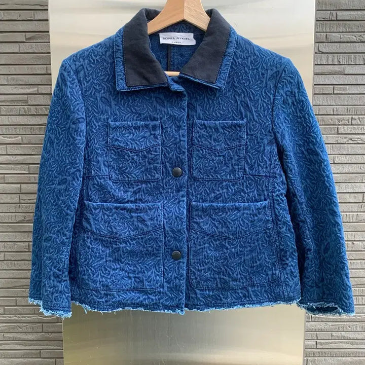 [BUNJANG] Sonia Rykiel Jacquard Denim Jacket and Skirt Set / 소니아 리키엘 자카드 데님 셋업