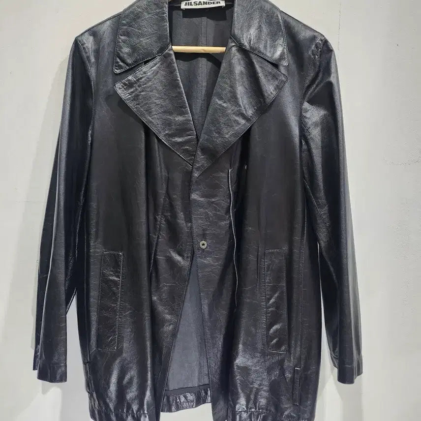 [SOLD OUT] 질샌더 블랙 레더 자켓 42 정품