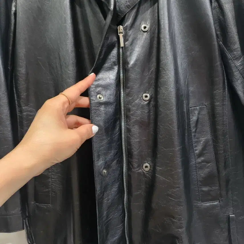 [SOLD OUT] 질샌더 블랙 레더 자켓 42 정품