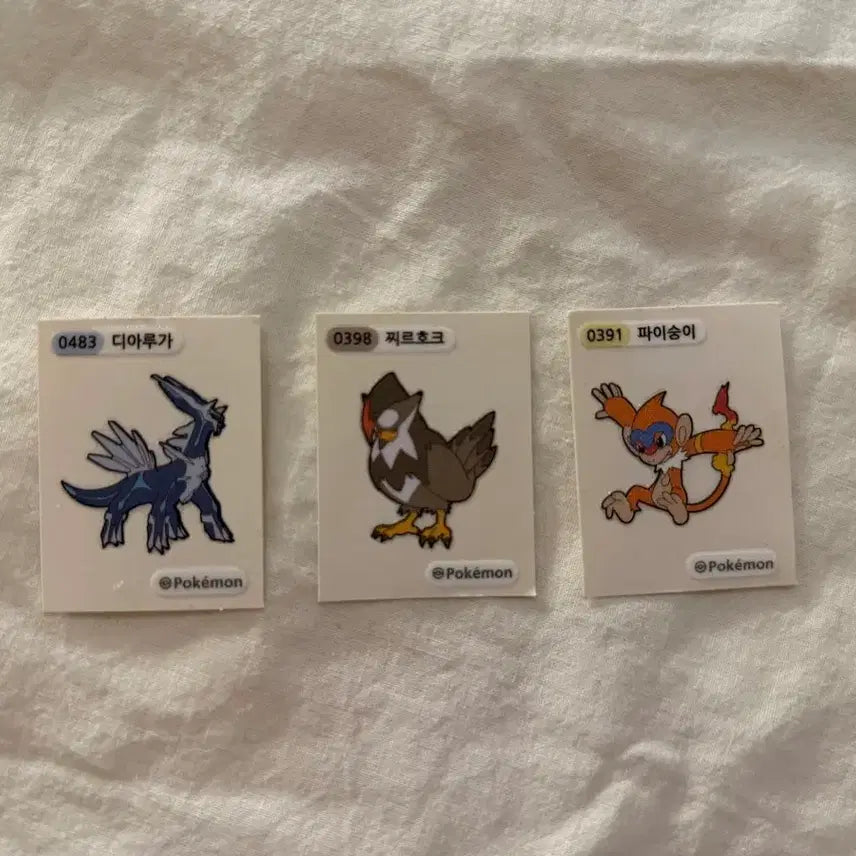[BUNJANG] Pokemon Dialga Sticker Set / 개봉) 디아루가 +라티아스+찌르호크+파이숭이 띠부실 set 판매합니다