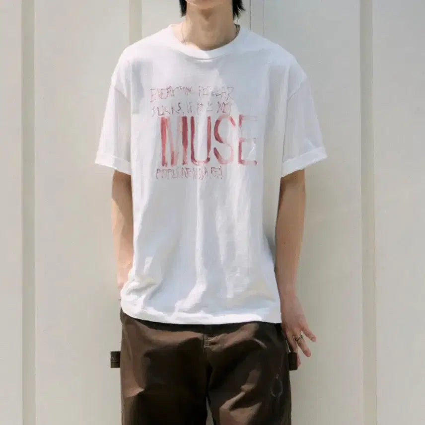 [BUNJANG] Polytelu Marka Muse 1/2 Tee / (2) 폴리테루 marka muse 1/2 tee 유즈드 화이트