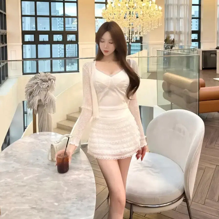 [BUNJANG] Lace Sequin Skirt - Size S / (수입의류) 레이스 스팽글 스커트 s