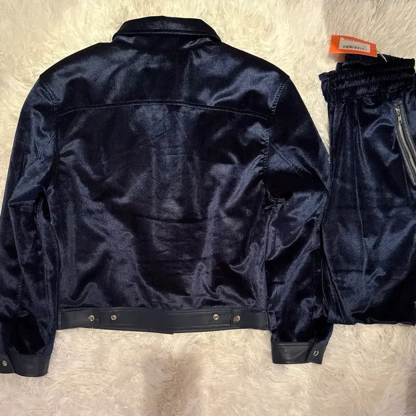 [BUNJANG] Rapinato Etual Velvet Trucker Jacket Set / {새상품/48/당일출고} 라피나토에뚜알 벨벳 트러커 자켓 셋업
