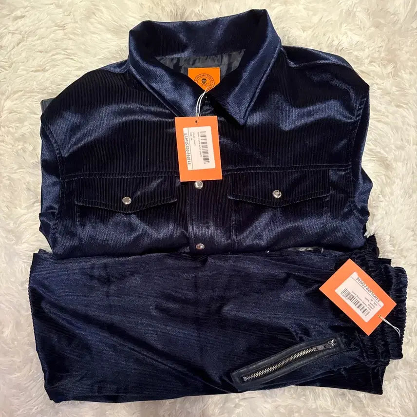 [BUNJANG] Rapinato Etual Velvet Trucker Jacket Set / {새상품/48/당일출고} 라피나토에뚜알 벨벳 트러커 자켓 셋업