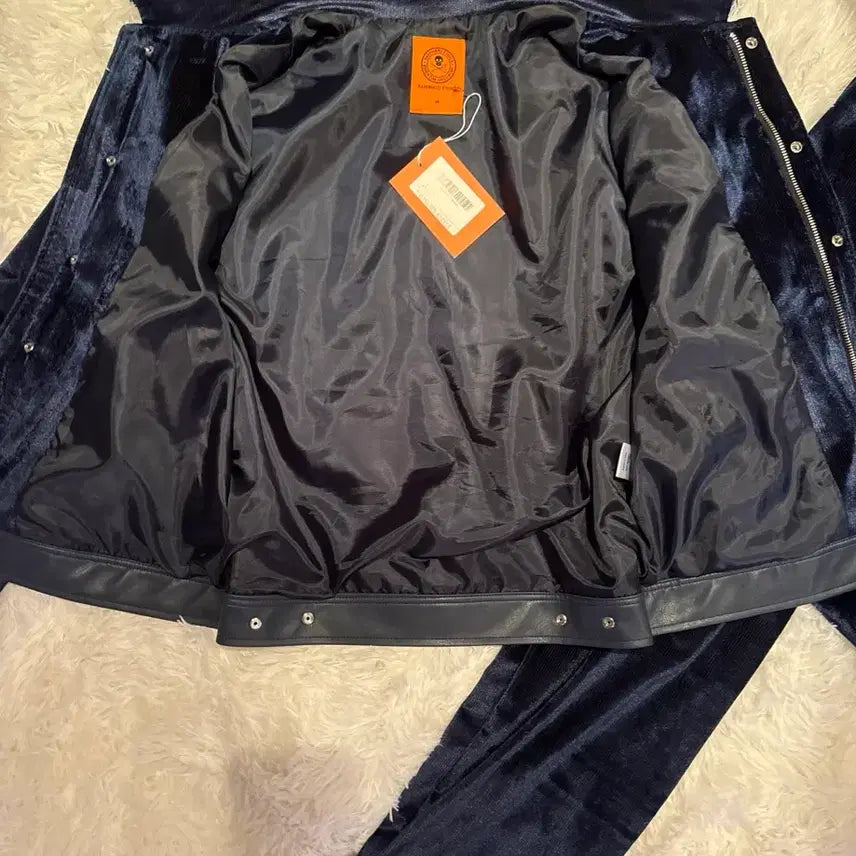 [BUNJANG] Rapinato Etual Velvet Trucker Jacket Set / {새상품/48/당일출고} 라피나토에뚜알 벨벳 트러커 자켓 셋업