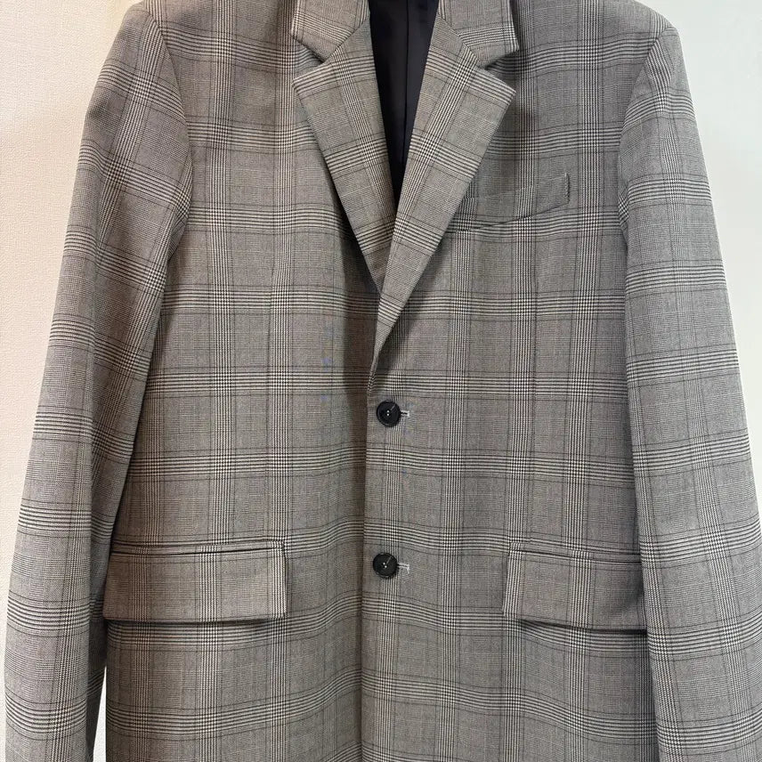 [BUNJANG] Drawfit Check Blazer (L) / 드로우핏 (L, 100사이즈) 투버튼 체크블레이져