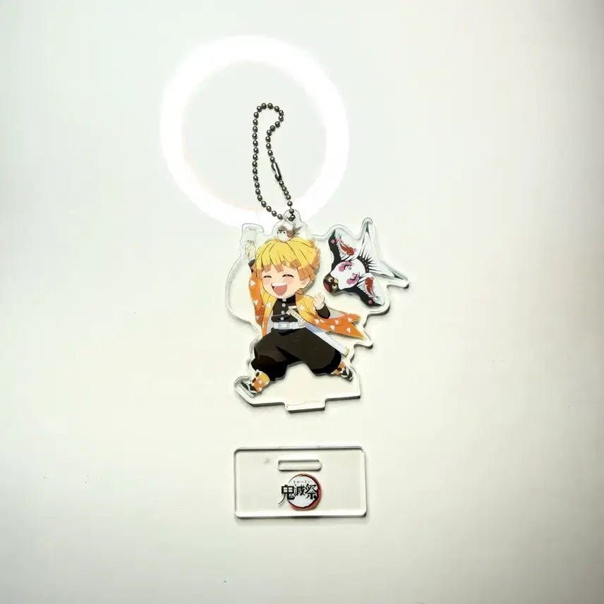 [BUNJANG] Demon Slayer Agatsuma Zenitsu Acrylic Keyring / 귀칼 귀멸의 칼날 아가츠마 젠이츠 아크릴 키링 짹타로