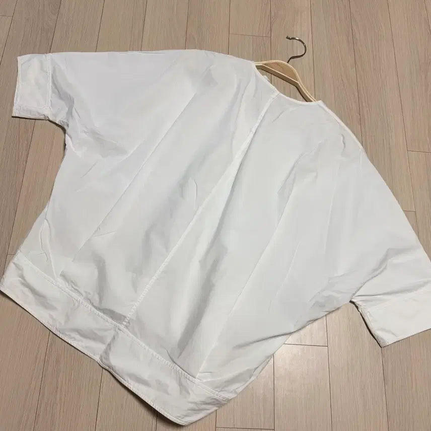 [BUNJANG] COS Poplin Batwing Sleeve Blouse White / cos코스 바스락 코튼 여름 반팔 블라우스 화이트포플린가오리루즈오버7부