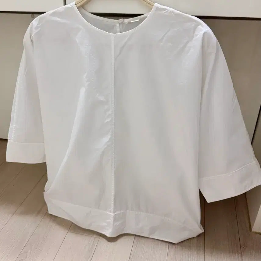 [BUNJANG] COS Poplin Batwing Sleeve Blouse White / cos코스 바스락 코튼 여름 반팔 블라우스 화이트포플린가오리루즈오버7부