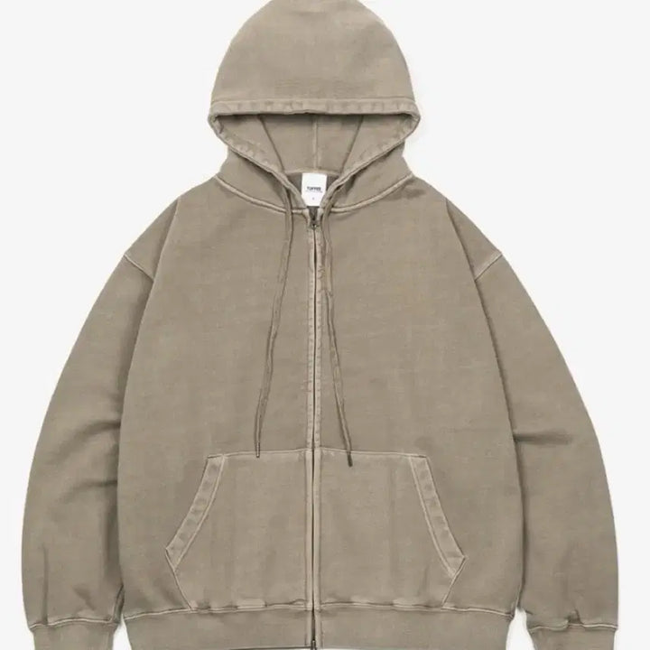 [BUNJANG] Toffee Pigment Two-Way Hoodie Zip-up (M Size) / 토피 피그먼트 투웨이 후드집업 새상품 M사이즈