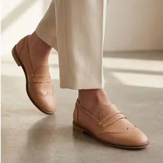 [BUNJANG] ZIZHEL Leather Loafers - Beige - Size 260 / ZIZHEL _ 지젤 슈즈 천연 소가죽 로퍼 260 / 상태 A급