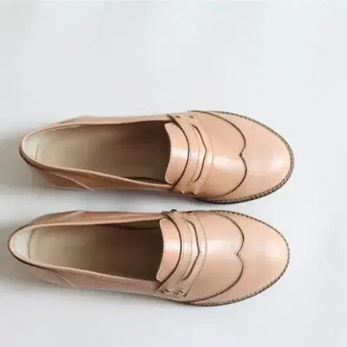 [BUNJANG] ZIZHEL Leather Loafers - Beige - Size 260 / ZIZHEL _ 지젤 슈즈 천연 소가죽 로퍼 260 / 상태 A급