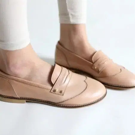 [BUNJANG] ZIZHEL Leather Loafers - Beige - Size 260 / ZIZHEL _ 지젤 슈즈 천연 소가죽 로퍼 260 / 상태 A급