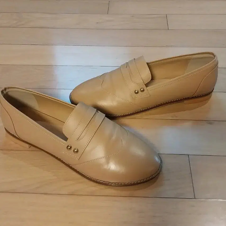 [BUNJANG] ZIZHEL Leather Loafers - Beige - Size 260 / ZIZHEL _ 지젤 슈즈 천연 소가죽 로퍼 260 / 상태 A급
