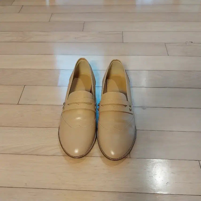 [BUNJANG] ZIZHEL Leather Loafers - Beige - Size 260 / ZIZHEL _ 지젤 슈즈 천연 소가죽 로퍼 260 / 상태 A급