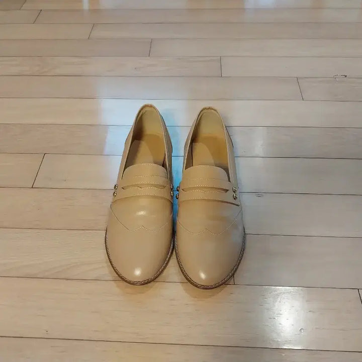 [BUNJANG] ZIZHEL Leather Loafers - Beige - Size 260 / ZIZHEL _ 지젤 슈즈 천연 소가죽 로퍼 260 / 상태 A급